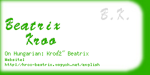 beatrix kroo business card